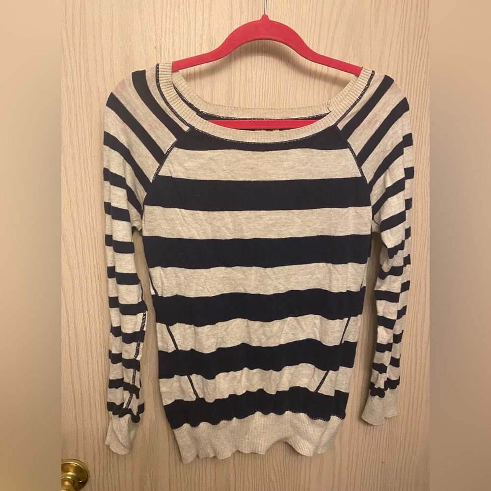 Blue & Beige Stripped Sweater XL